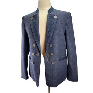 Blue German Tailored Riding/Hunting Wool Jacket, Men’s Size Medium